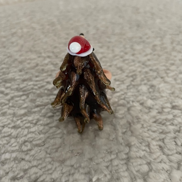 SET OF 2 PIER 1 IMPORTS TINY BLOWN GLASS CHRISTMAS HEDGEHOG DECOR NWTSET OF 2 - Picture 9 of 16